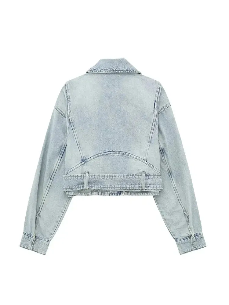 Alr™ Women's Biker Denim Jacket – Chic Loose Streetwear