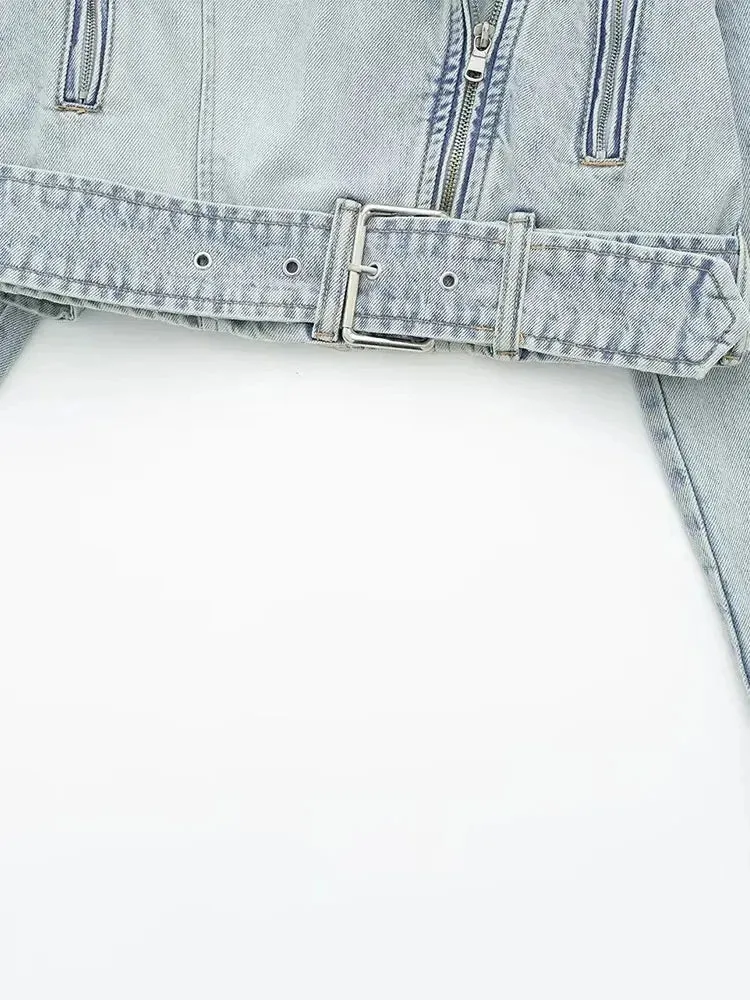 Alr™ Women's Biker Denim Jacket – Chic Loose Streetwear