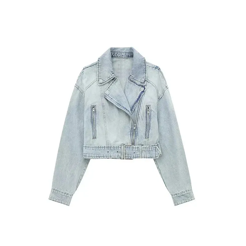 Alr™ Women's Biker Denim Jacket – Chic Loose Streetwear