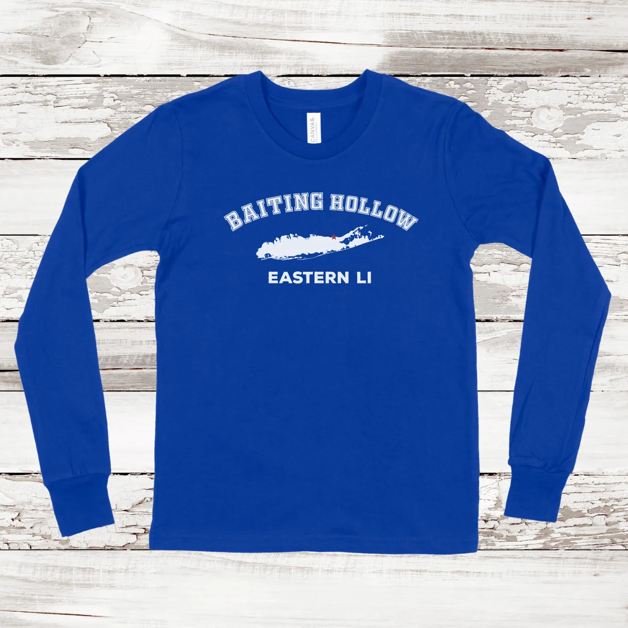 Baiting Hollow Eastern LI Long Sleeve T-shirt | Classic Colors | Kids