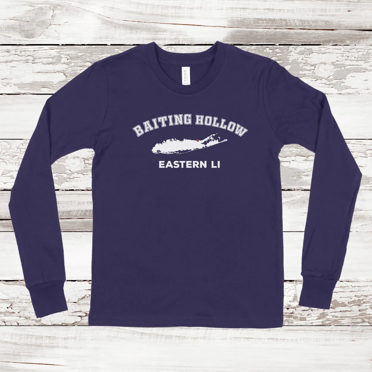 Baiting Hollow Eastern LI Long Sleeve T-shirt | Classic Colors | Kids