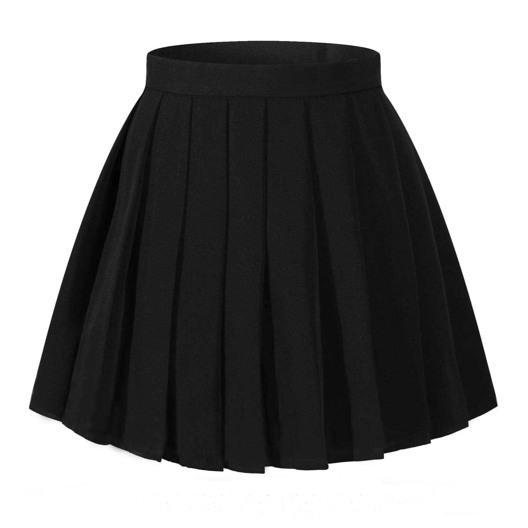 Beautifulfashionlife Women's Japan high Waisted Pleated Cosplay Costumes Skirts 0 Black