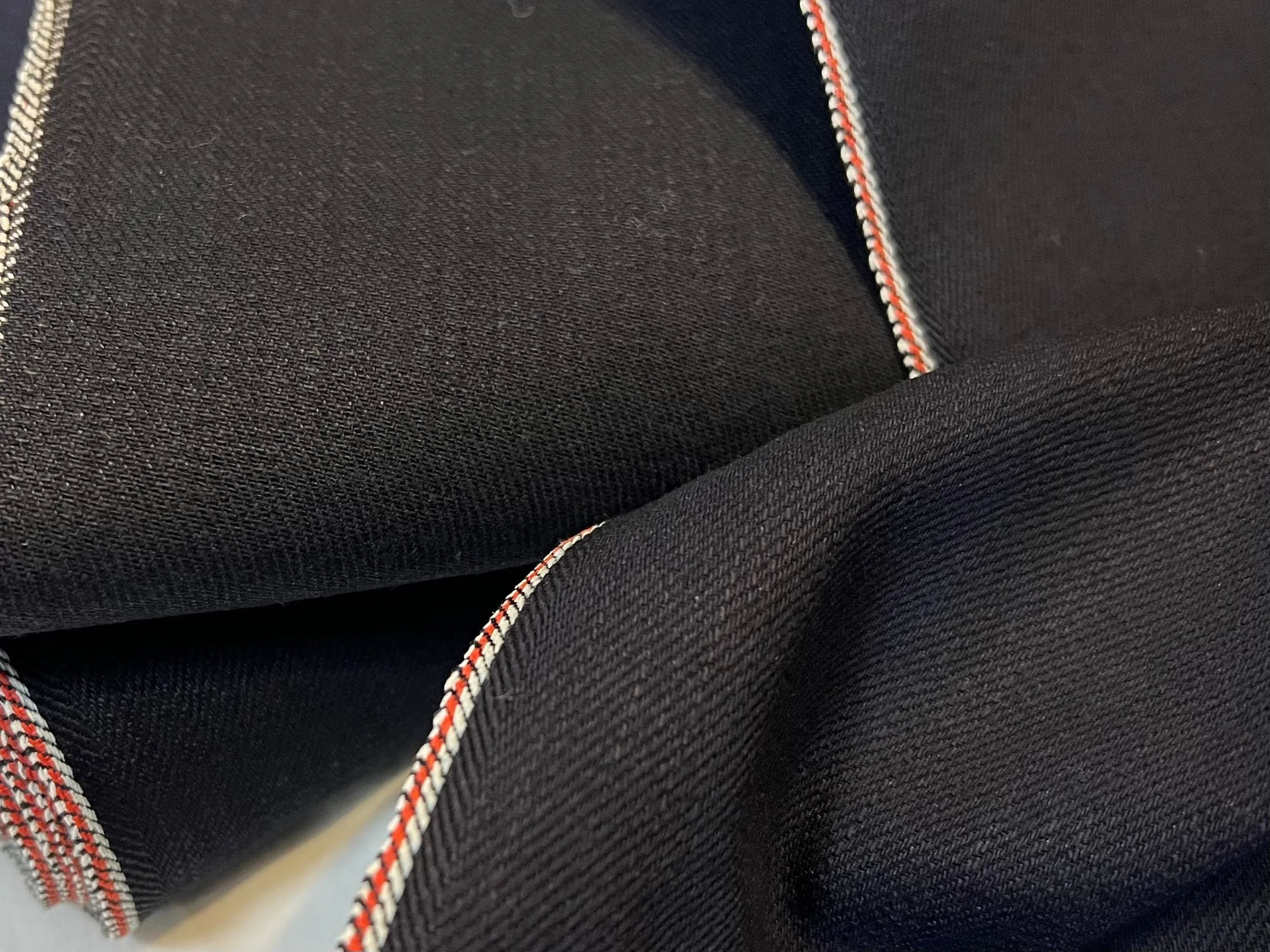 Blue/Black 100% Cotton Japanese Selvedged 100% Cotton Denim.    1/4 Metre Price