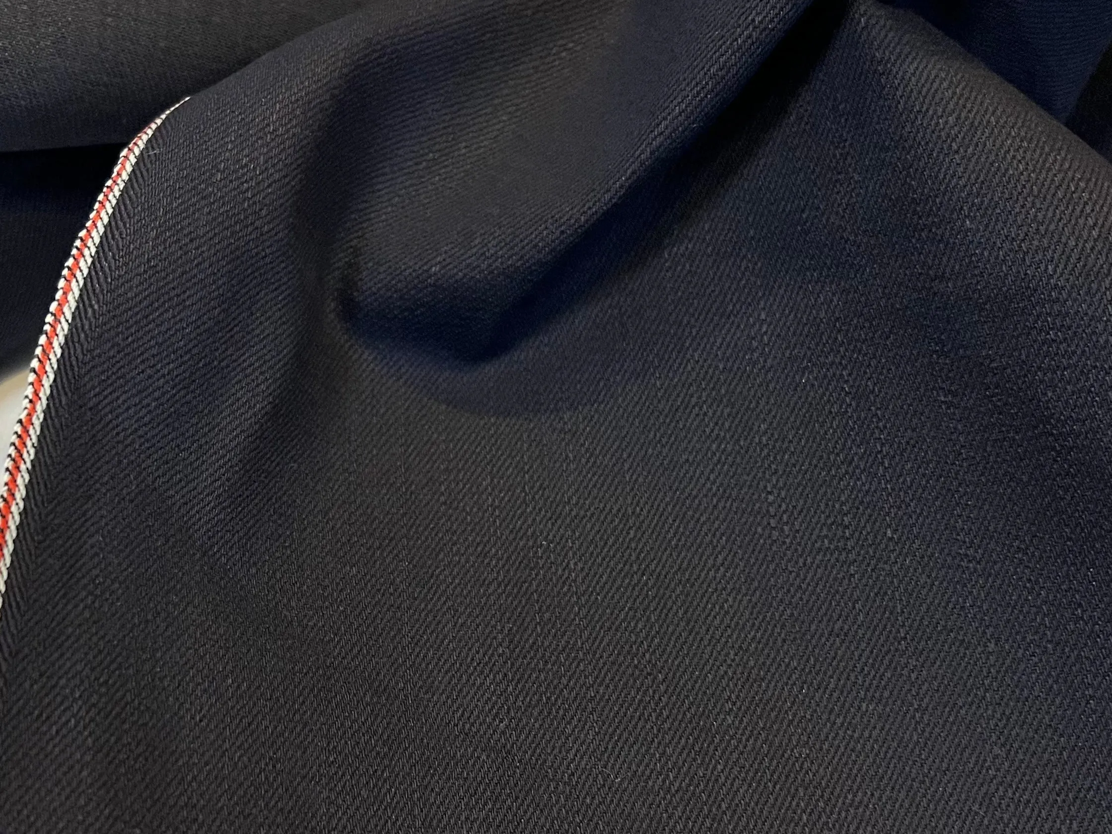 Blue/Black 100% Cotton Japanese Selvedged 100% Cotton Denim.    1/4 Metre Price