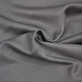 Boris Grey Cotton Viscose Blend Satin