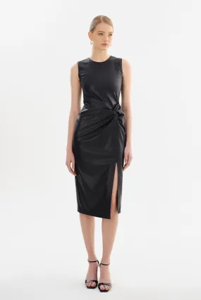 BRETT | Faux Leather Dress