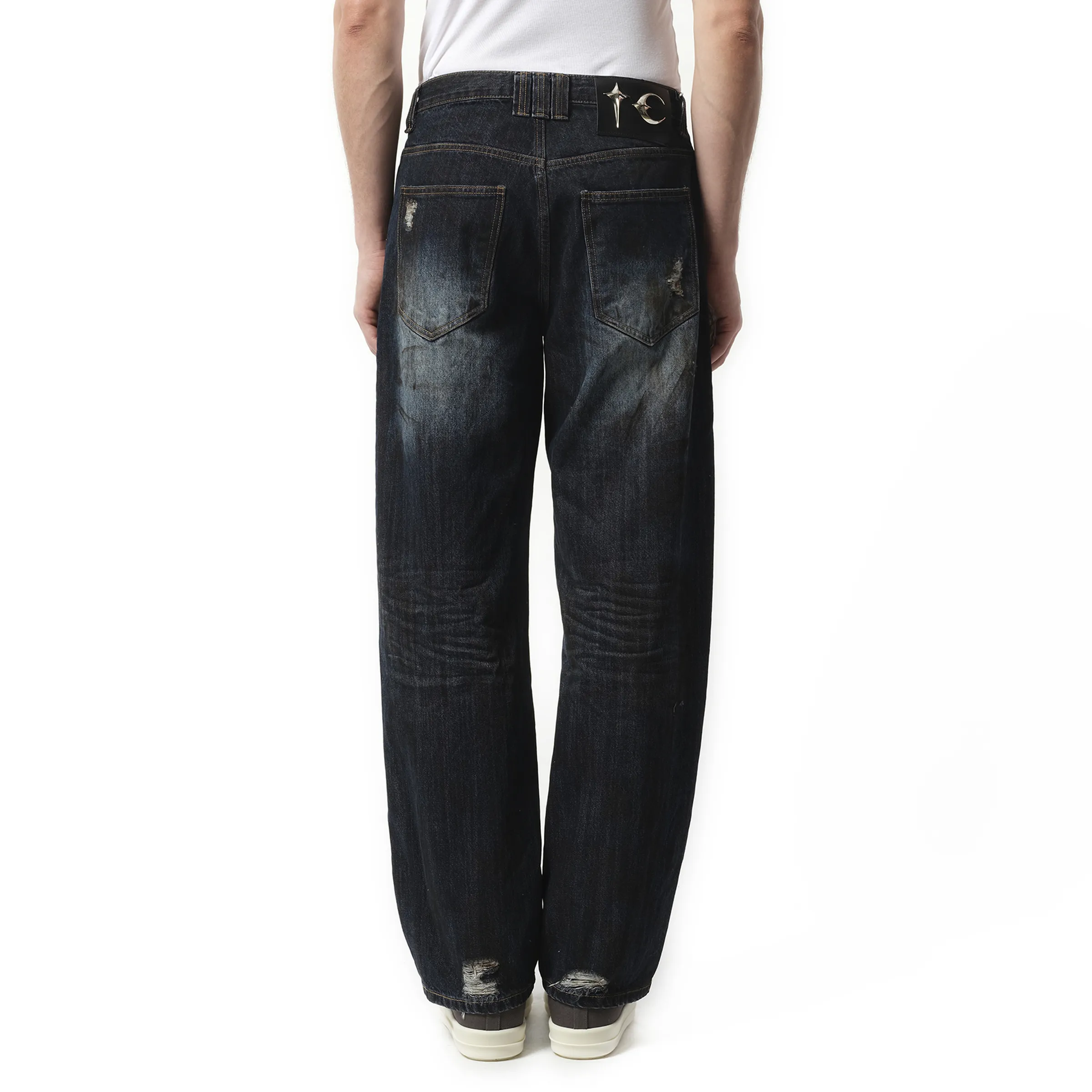 Burn Down Denim Pants in Blue
