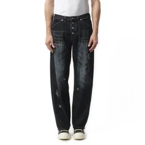 Burn Down Denim Pants in Blue