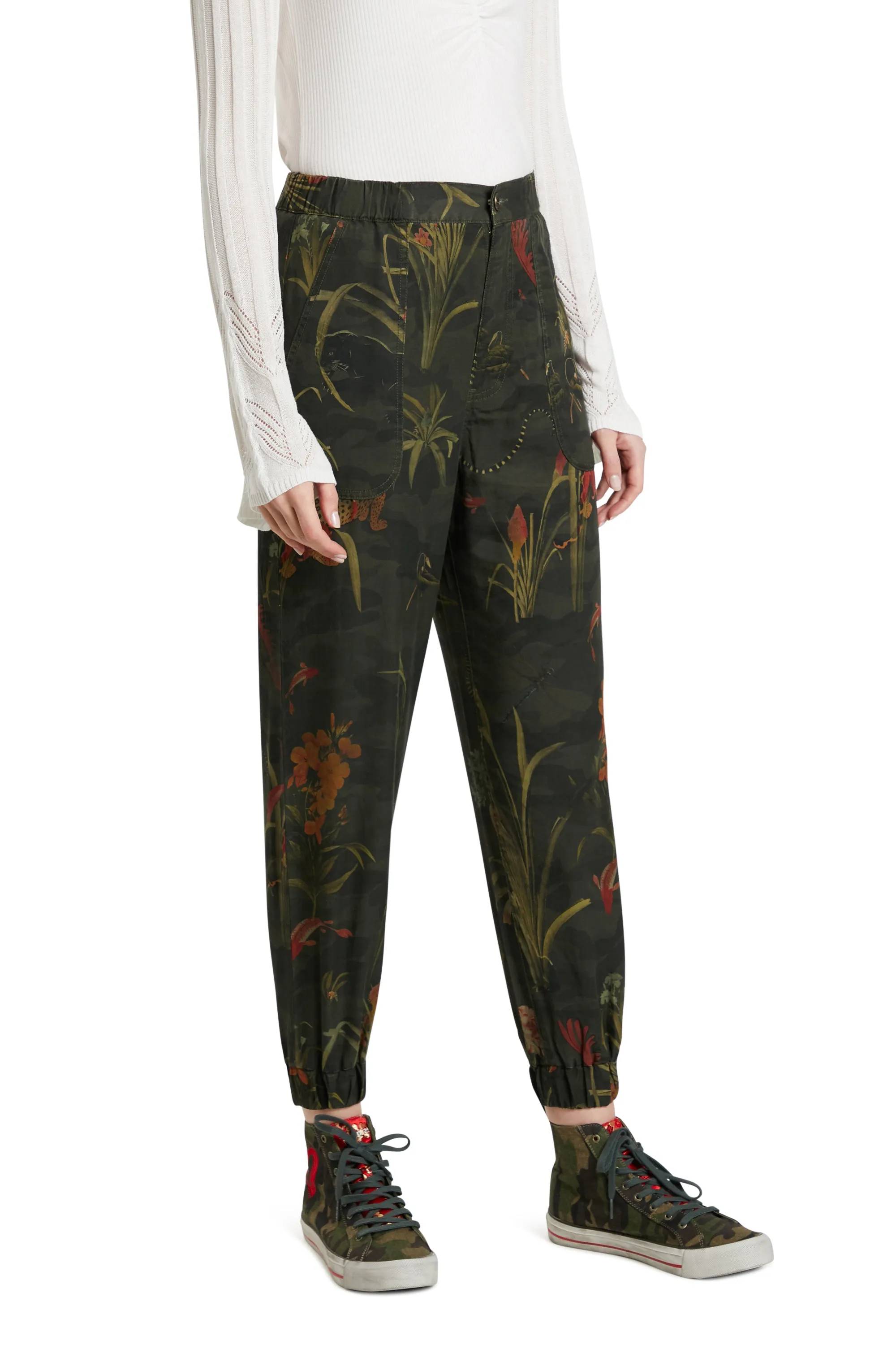Camotiger Tencel Jogger Pants Camoflauge Desigual Style 21WWPN07