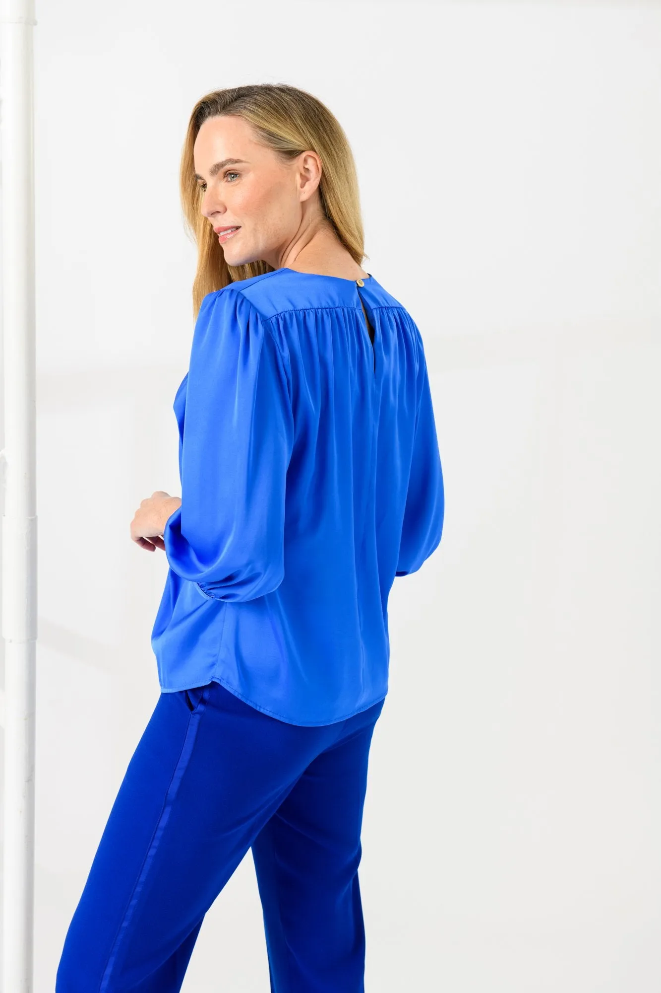 Caroline Kilkenny Charlotte Pleated Front Blouse