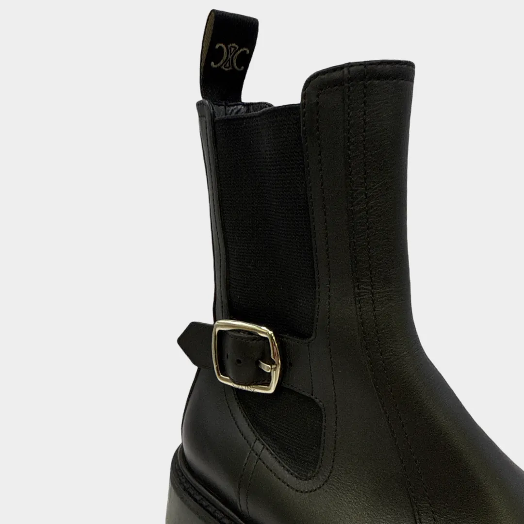 CELINE Women's Black Leather Boots