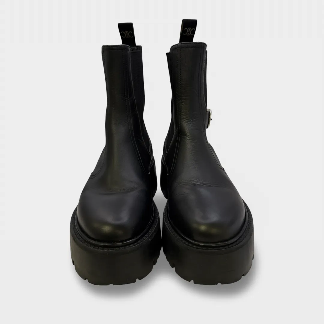 CELINE Women's Black Leather Boots
