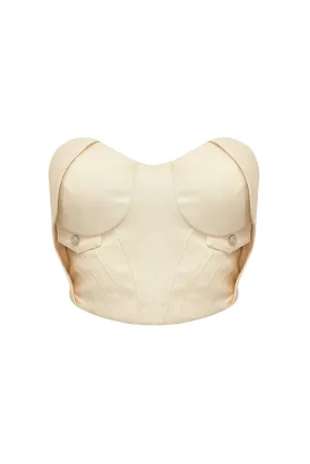 Chaby Strapless Ivory Corset