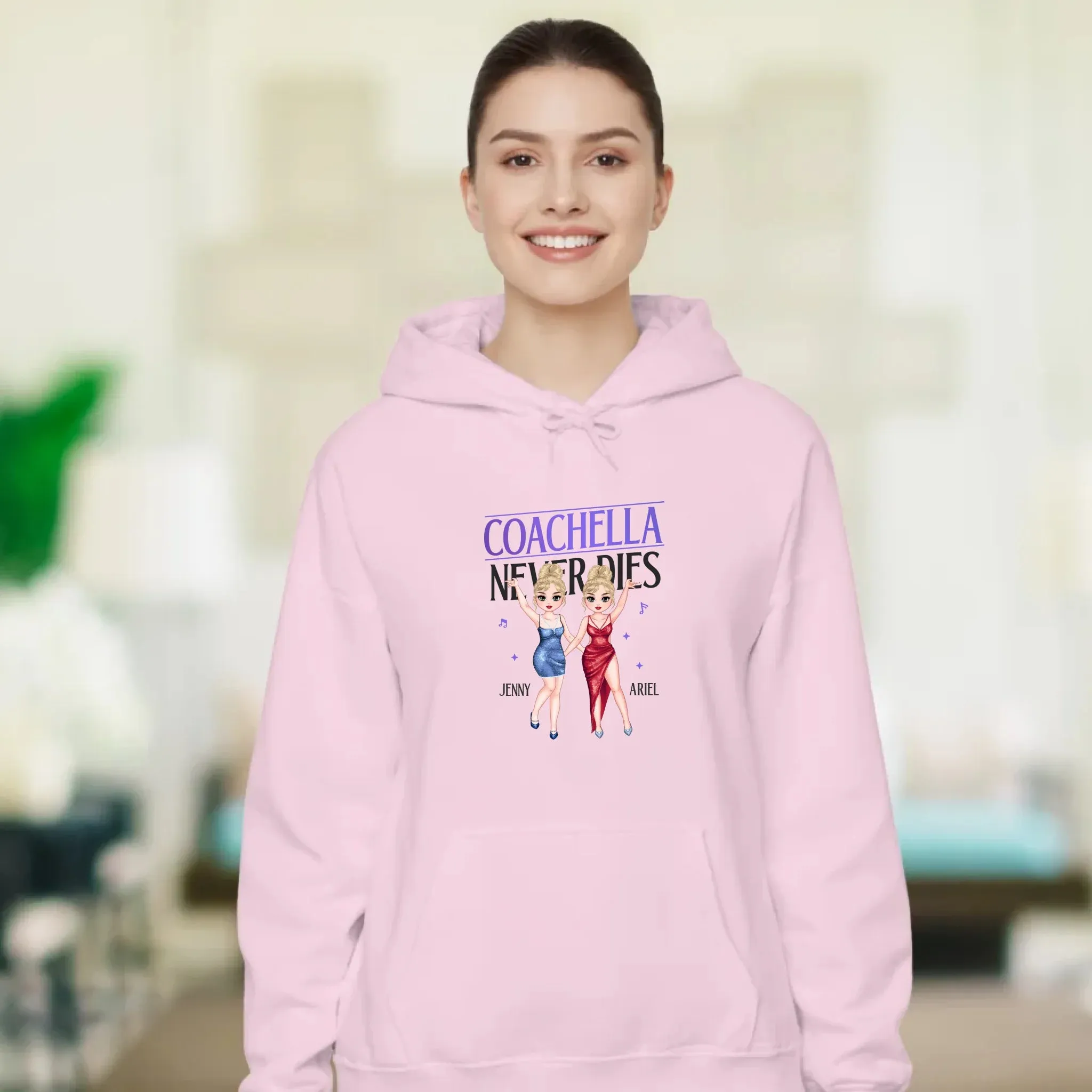 Coachella Never Dies - Personalized Gifts For Her - Unisex Hoodie