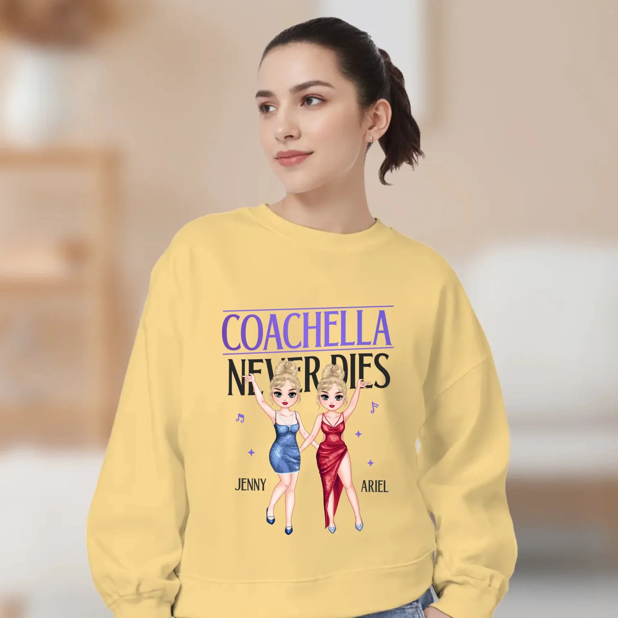 Coachella Never Dies - Personalized Gifts For Her - Unisex Hoodie