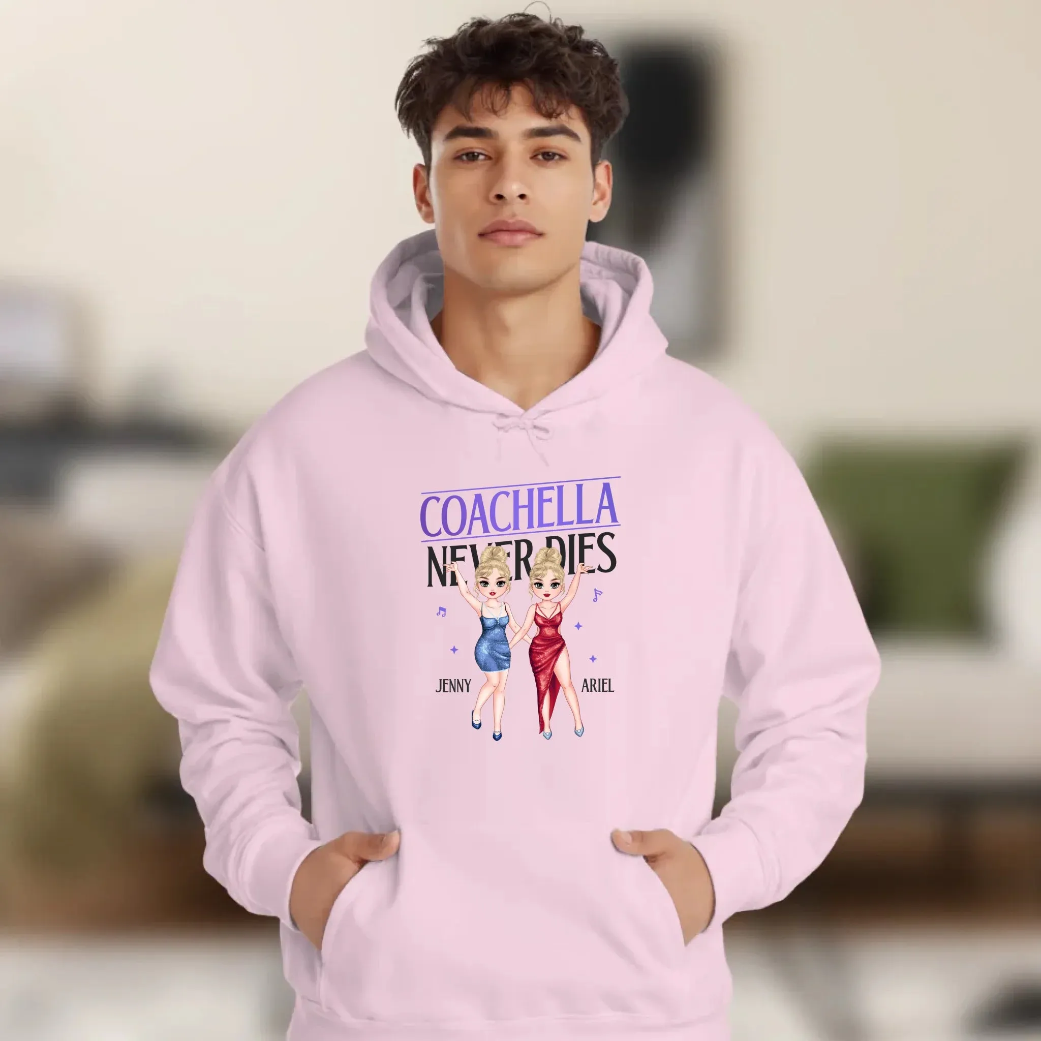 Coachella Never Dies - Personalized Gifts For Her - Unisex Hoodie