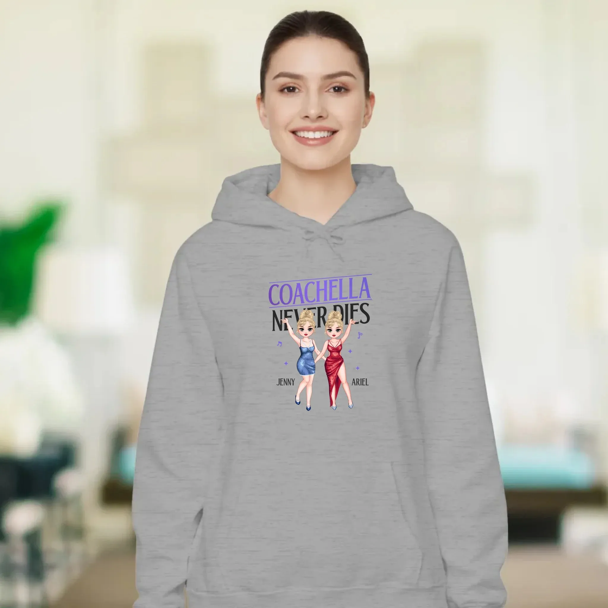 Coachella Never Dies - Personalized Gifts For Her - Unisex Hoodie