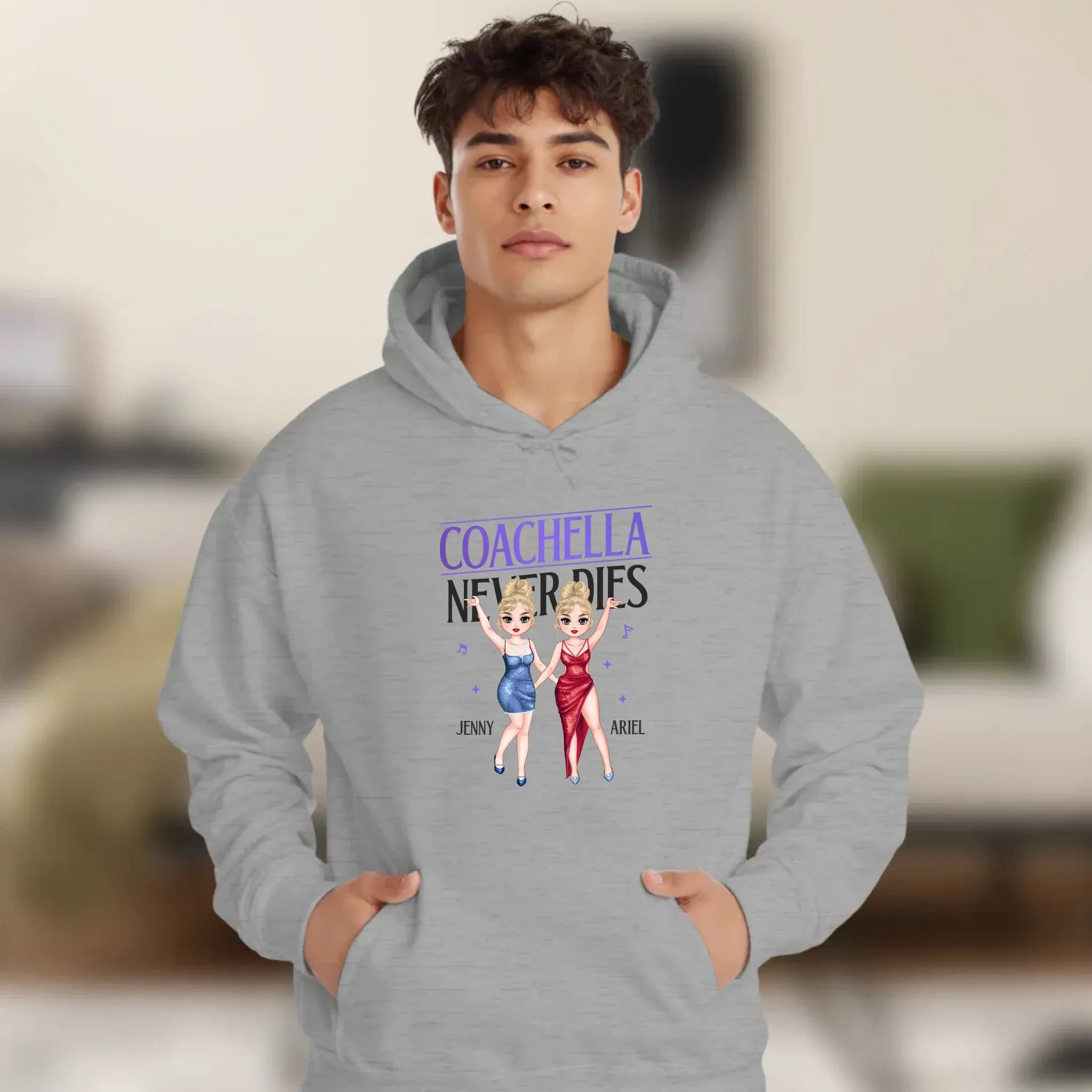 Coachella Never Dies - Personalized Gifts For Her - Unisex Hoodie