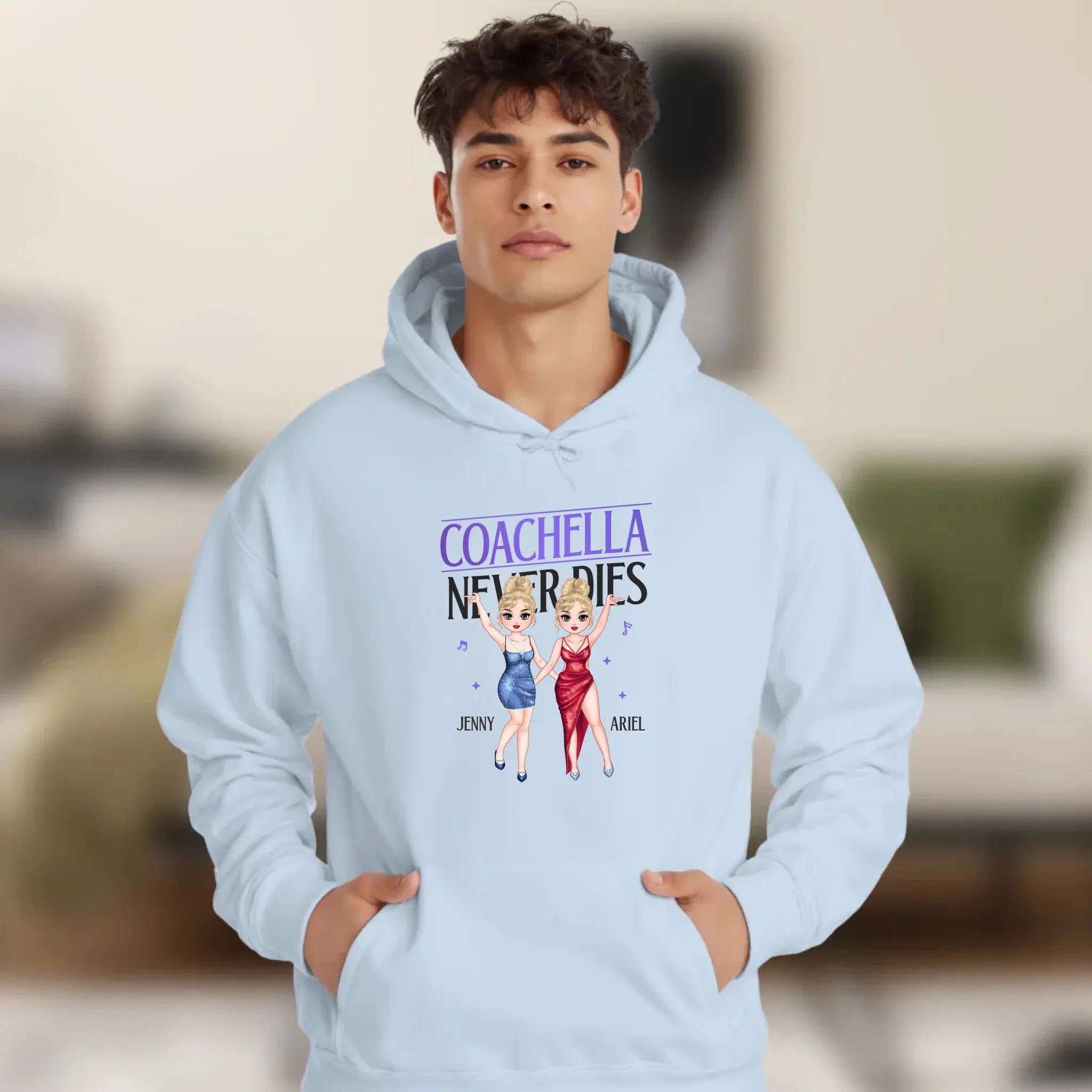 Coachella Never Dies - Personalized Gifts For Her - Unisex Hoodie