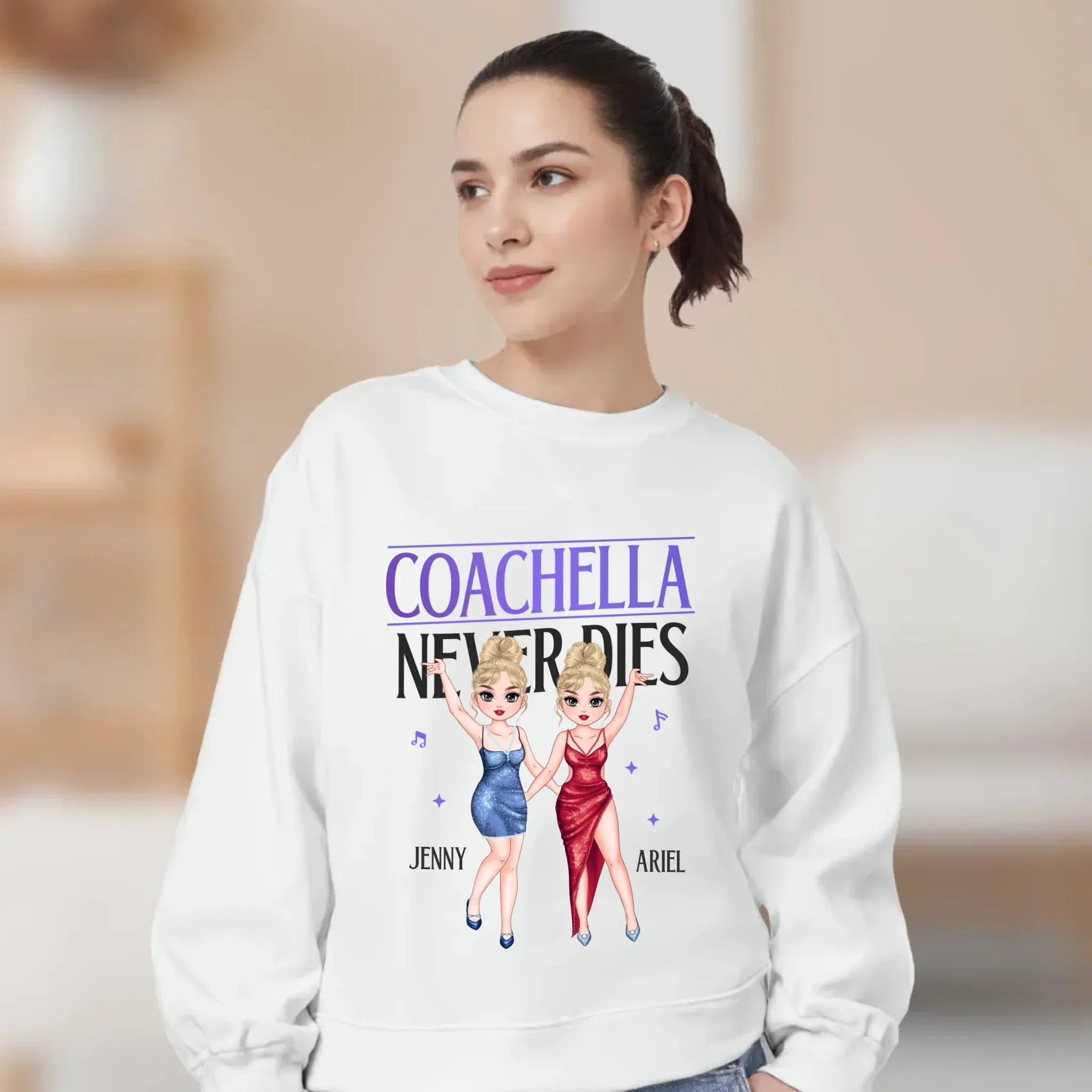 Coachella Never Dies - Personalized Gifts For Her - Unisex Hoodie