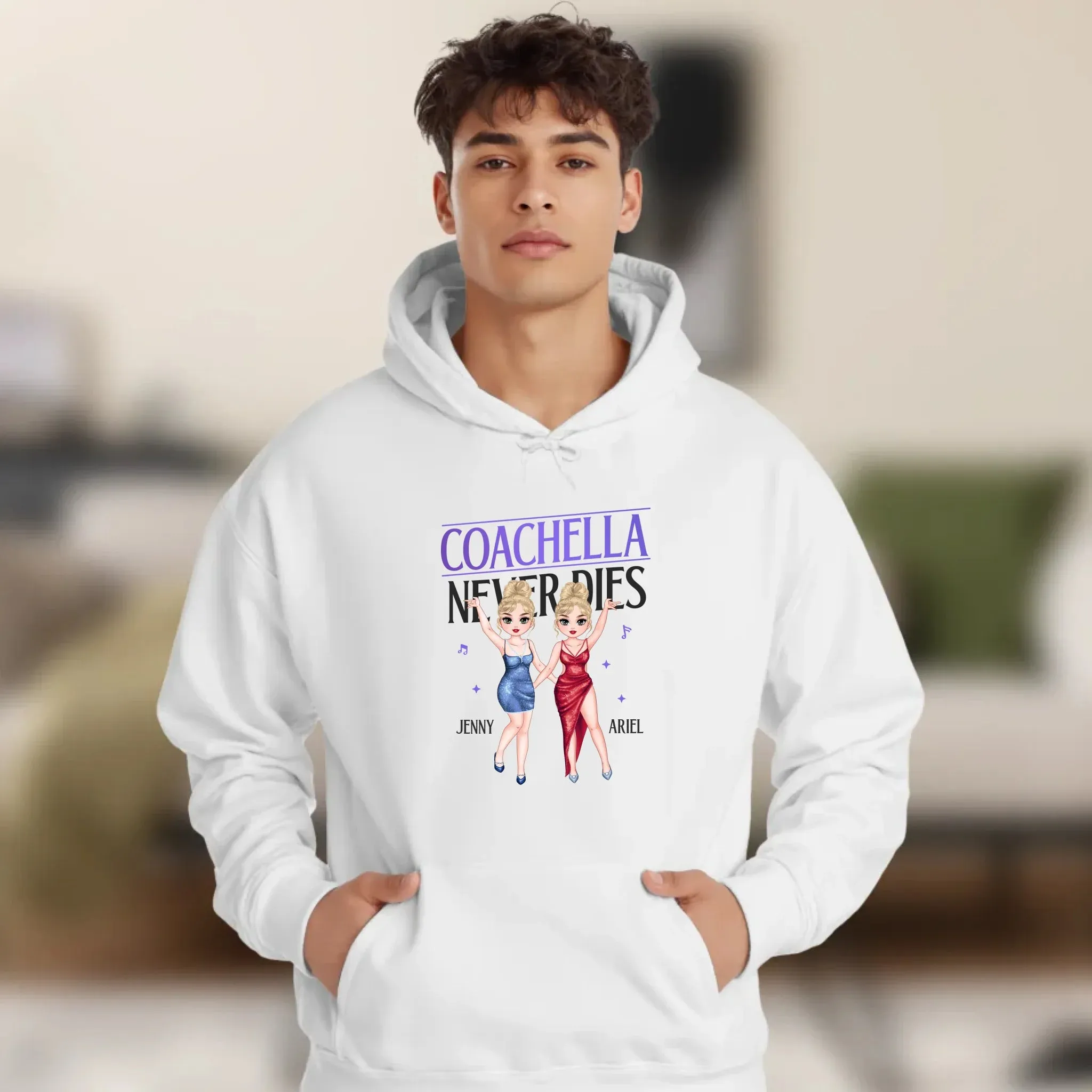 Coachella Never Dies - Personalized Gifts For Her - Unisex Hoodie