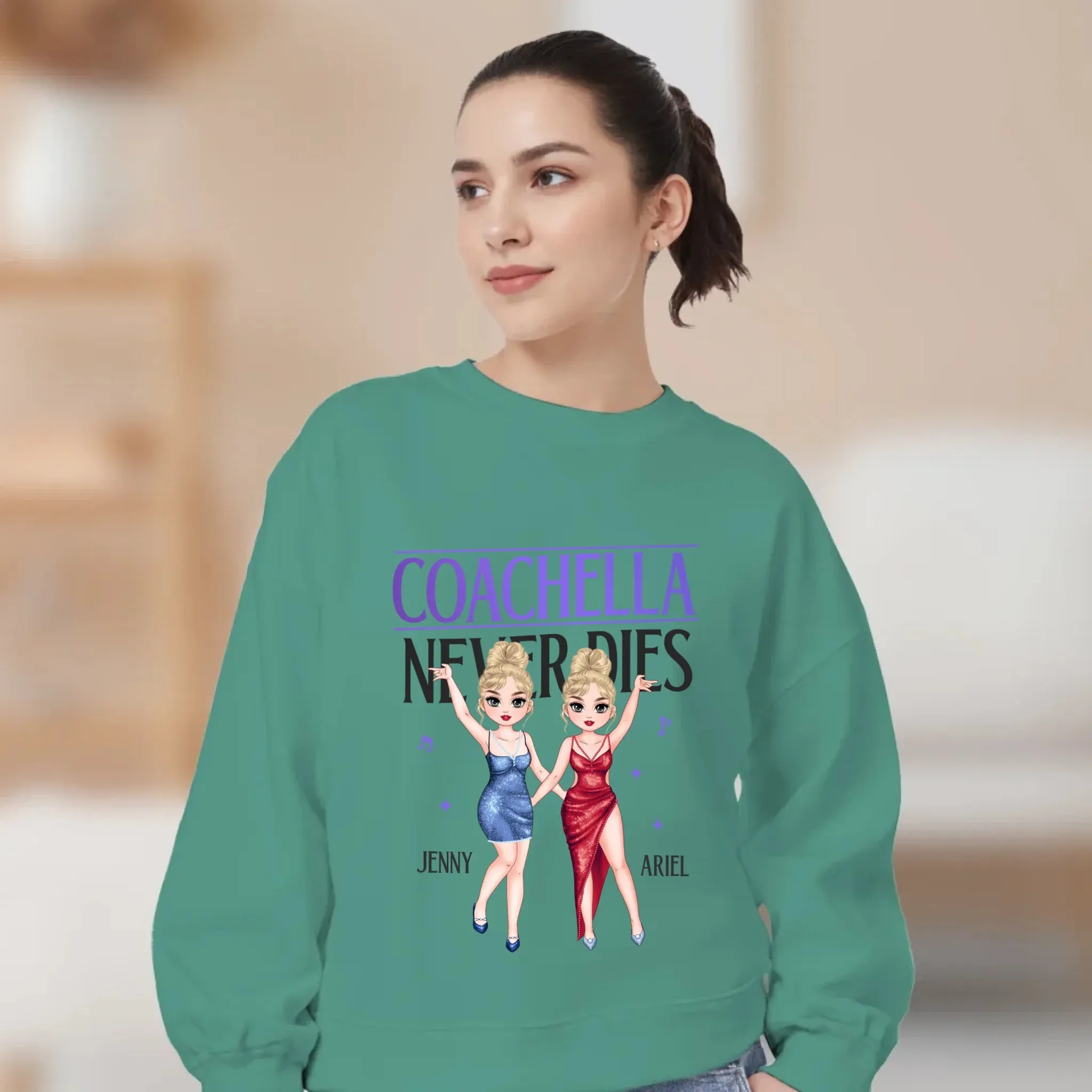 Coachella Never Dies - Personalized Gifts For Her - Unisex Hoodie