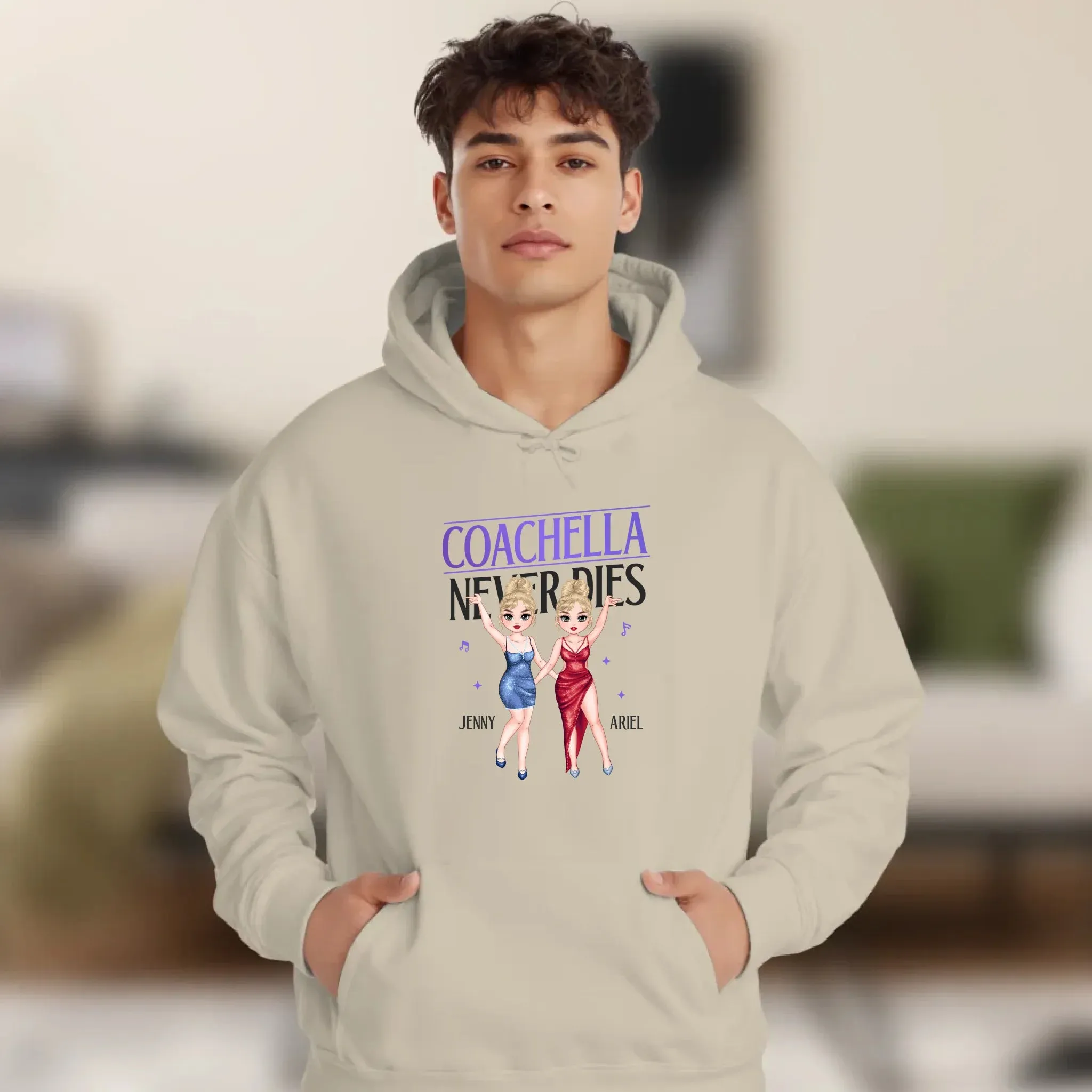 Coachella Never Dies - Personalized Gifts For Her - Unisex Hoodie