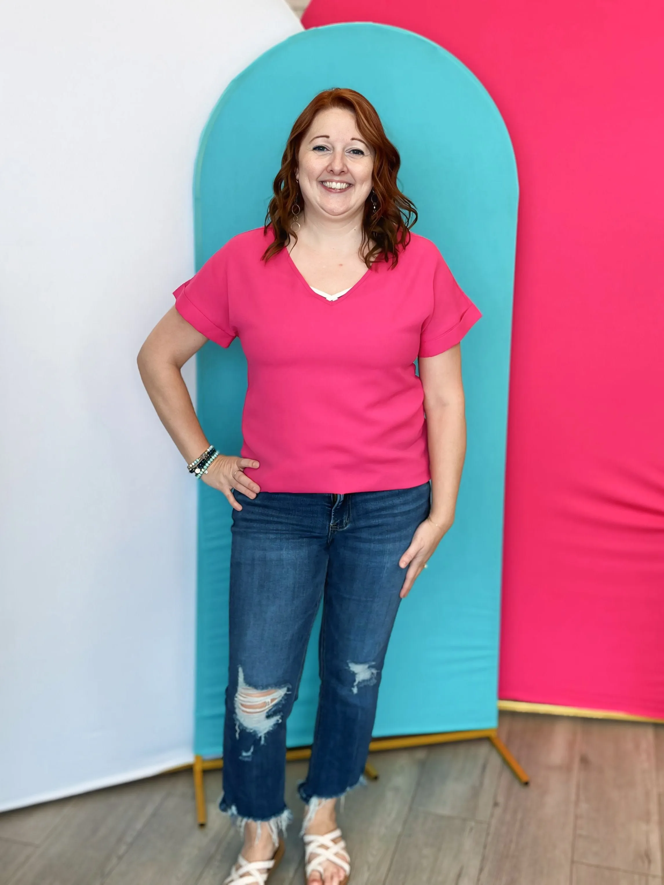 Comfy Cozy Mid Rise Slant Step Crop Flare Jeans
