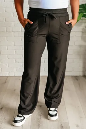 Comfy Style Drawstring Joggers - Black