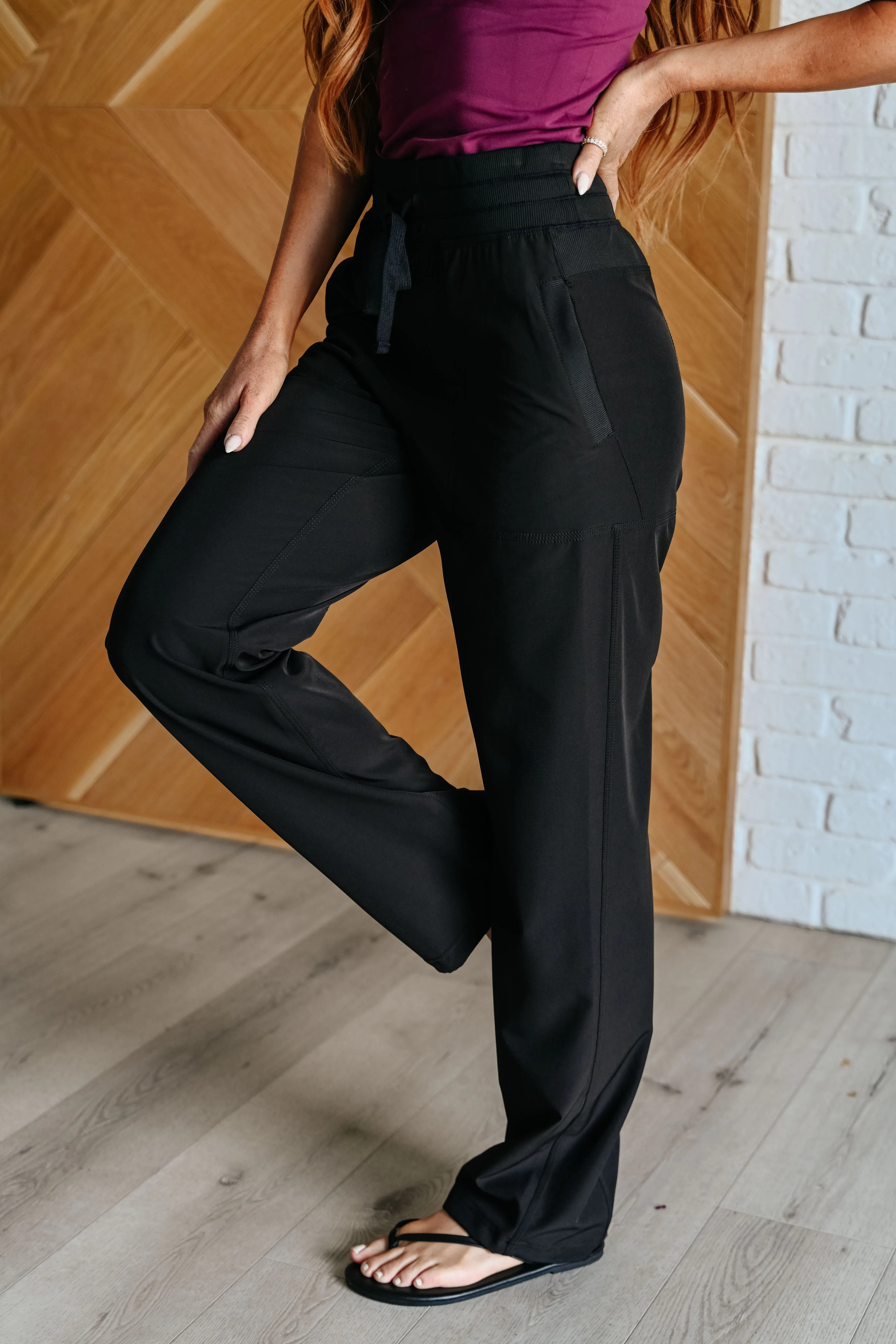 Comfy Style Drawstring Joggers - Black