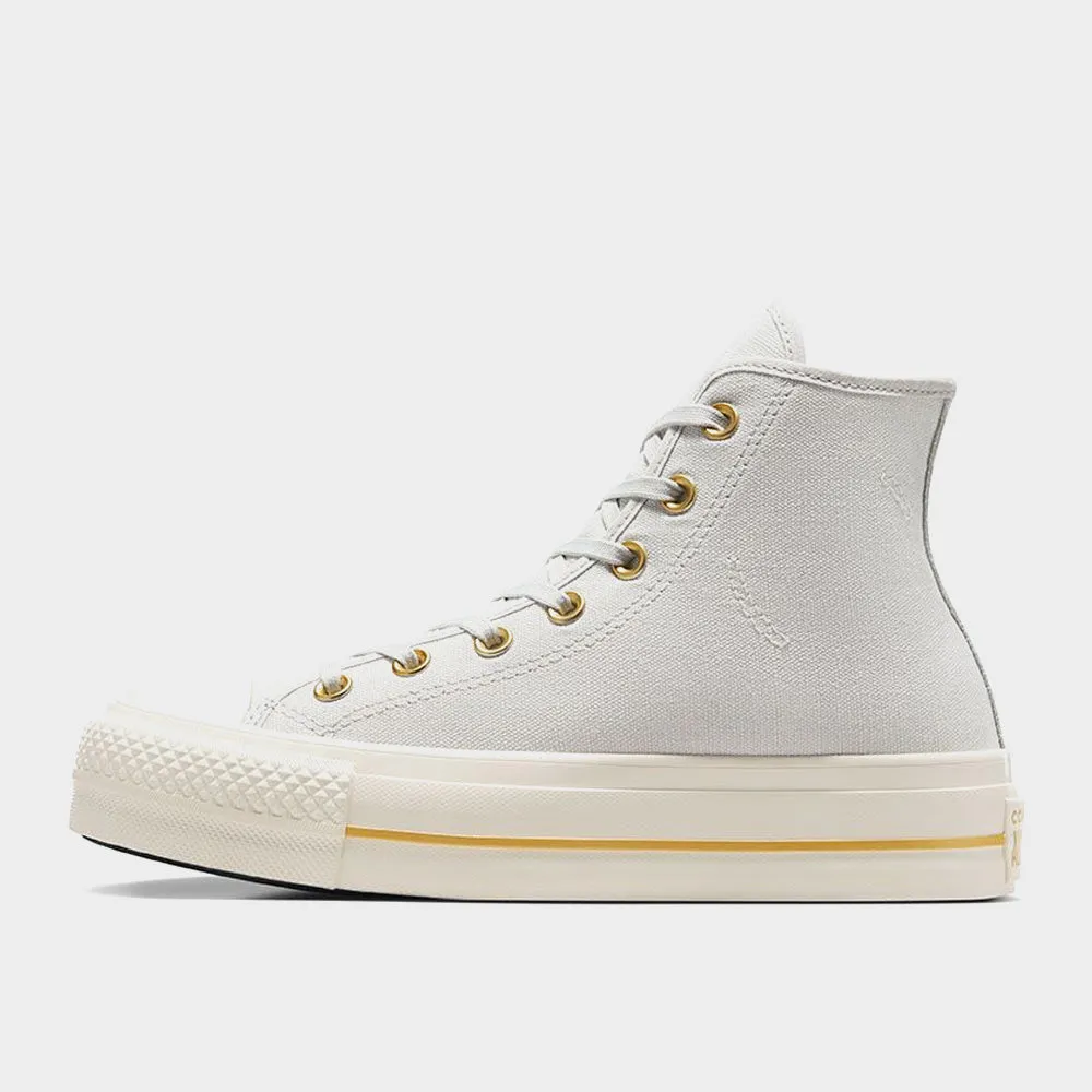 Converse Womens Chuck Taylor All Star Lift Platform Tailored Lines Grey/Gold _ 182242 _ Grey