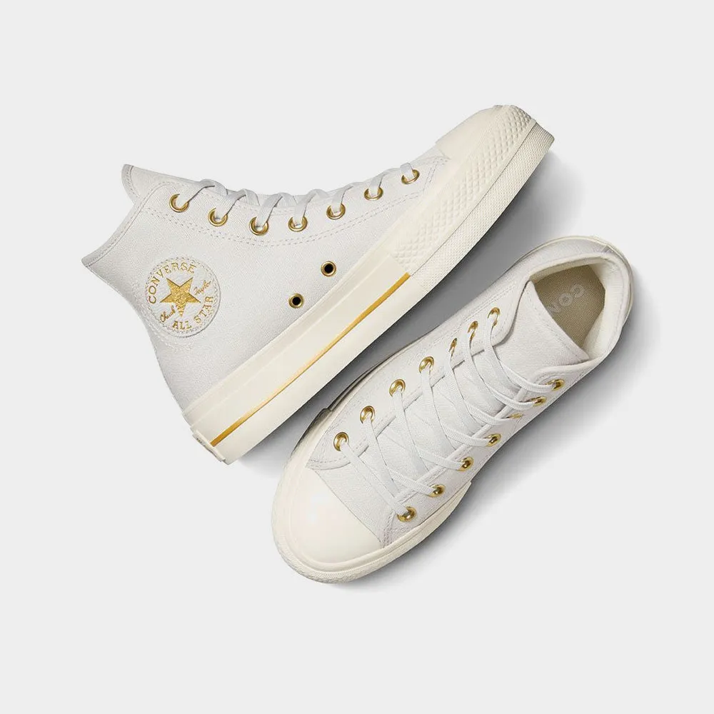 Converse Womens Chuck Taylor All Star Lift Platform Tailored Lines Grey/Gold _ 182242 _ Grey