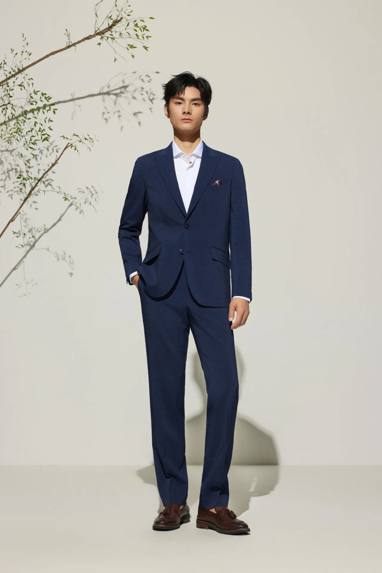 Cool Touch Multi-Way Stretch Smart Fit Check Suit Blazer
