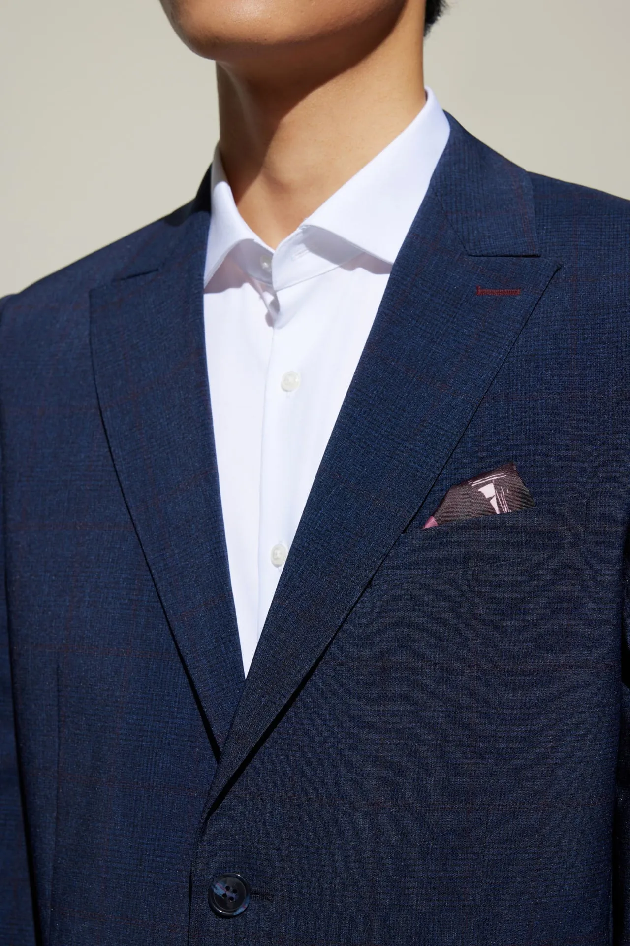 Cool Touch Multi-Way Stretch Smart Fit Check Suit Blazer