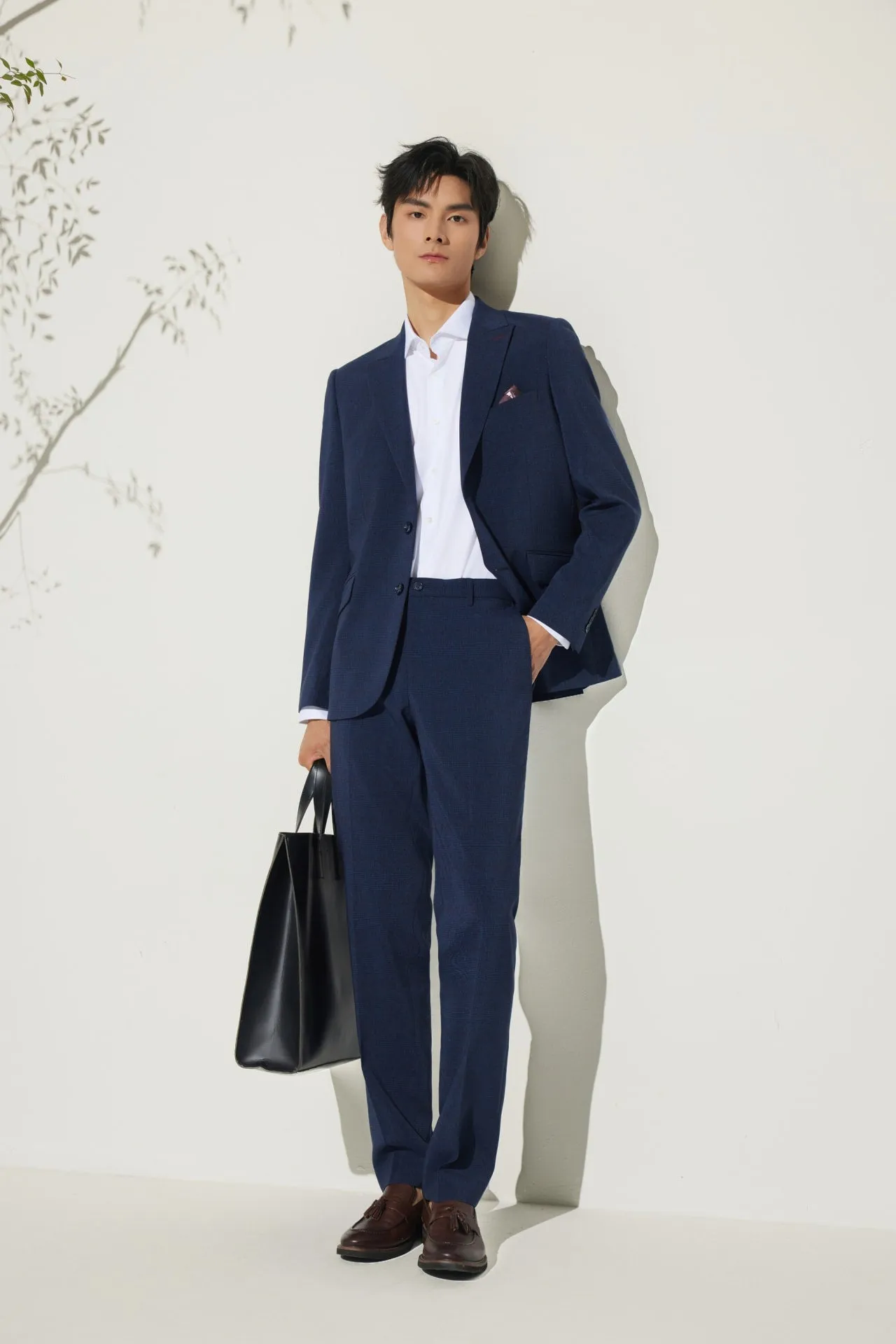 Cool Touch Multi-Way Stretch Smart Fit Check Suit Blazer