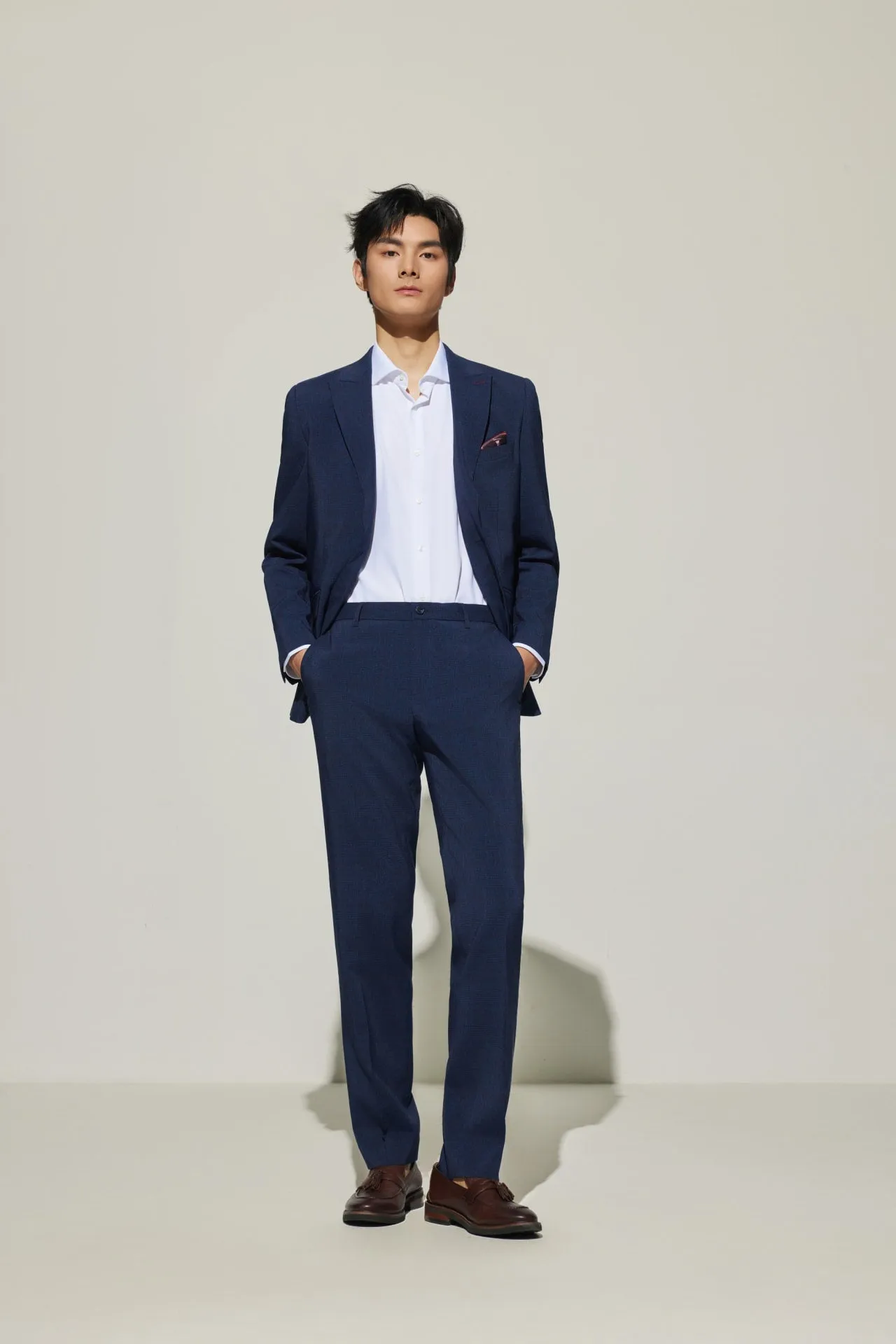 Cool Touch Multi-Way Stretch Smart Fit Check Suit Blazer