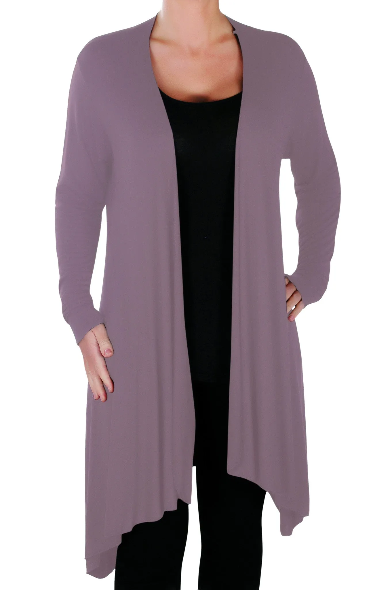 Della Asymmetric Waterfall Cardigan