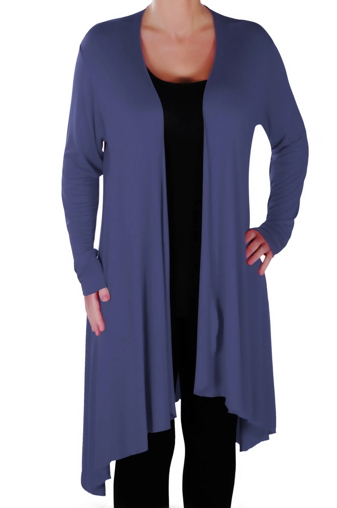 Della Asymmetric Waterfall Cardigan