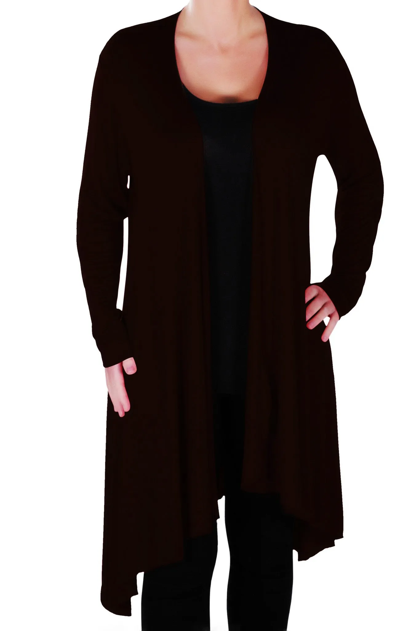 Della Asymmetric Waterfall Cardigan