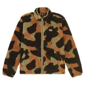 DICKIES RELAXED FIT HIGH PILE CAMO FLEECE IMPERIAL GREEN