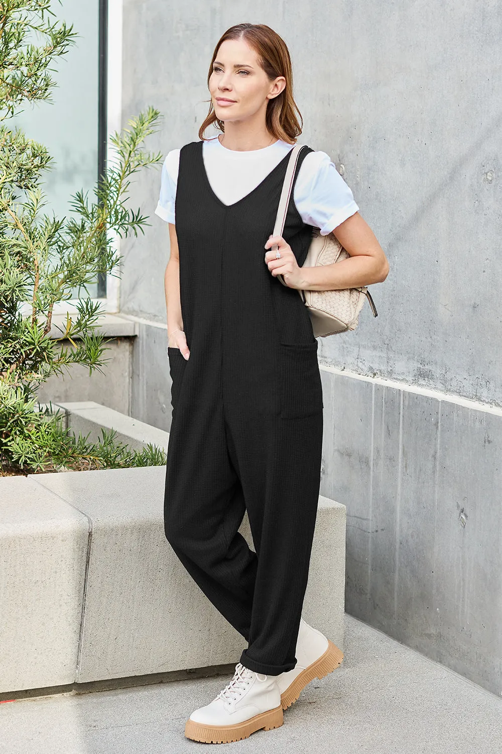 Double Take Sleeveless Jumpsuit | Full-Size Straight-Leg Chic Style