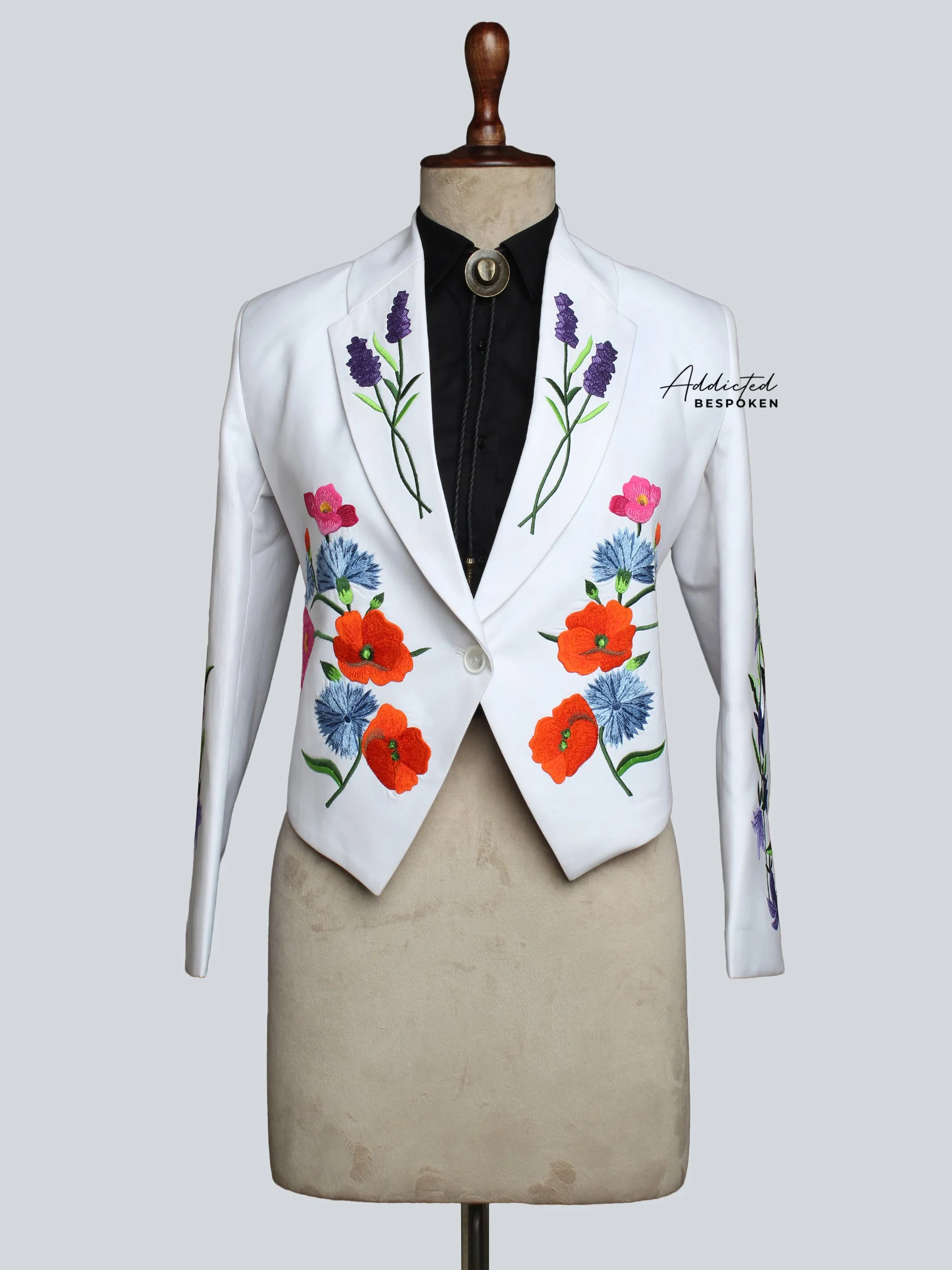Elegant Floral Accent Blazer