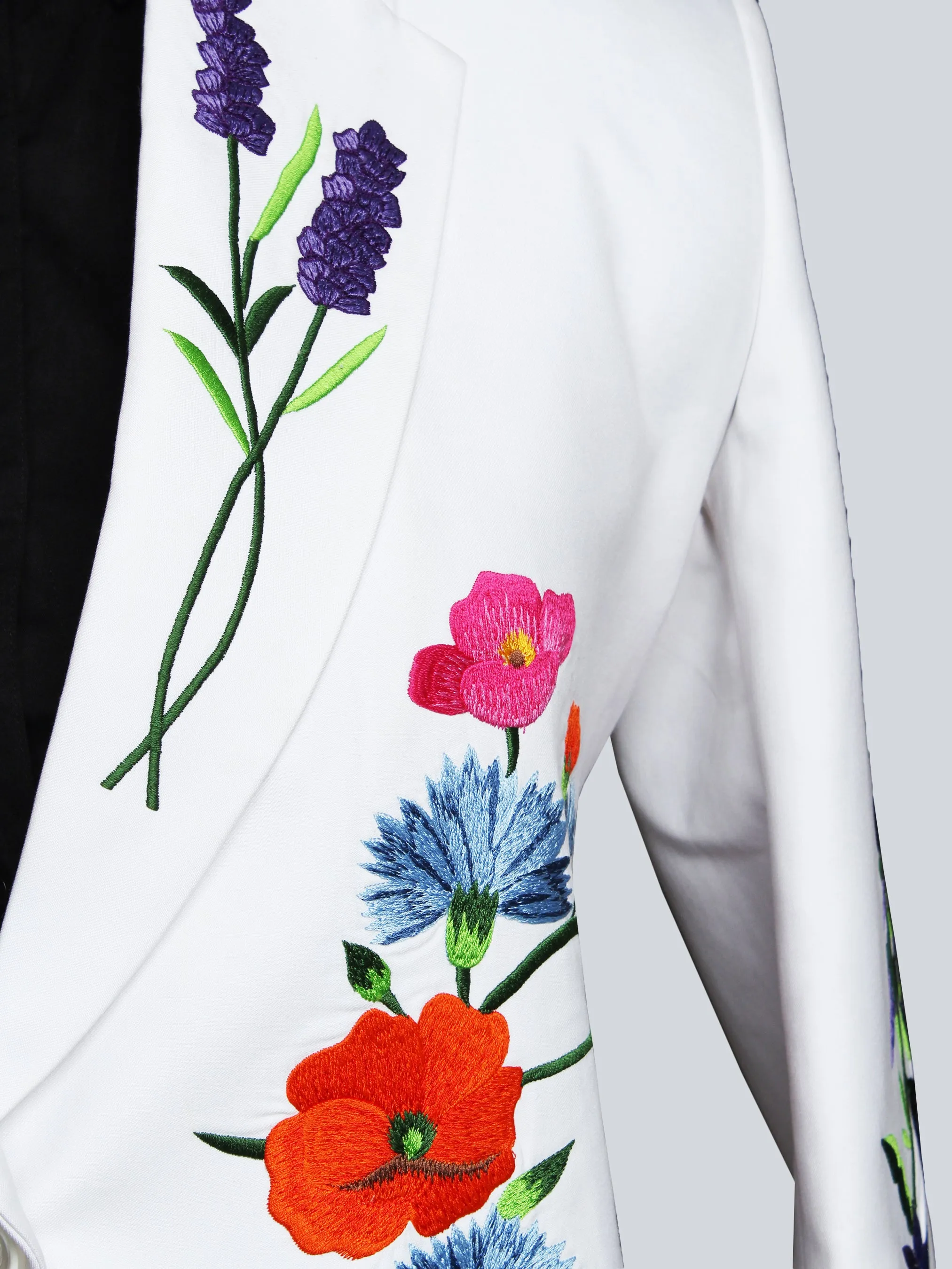 Elegant Floral Accent Blazer