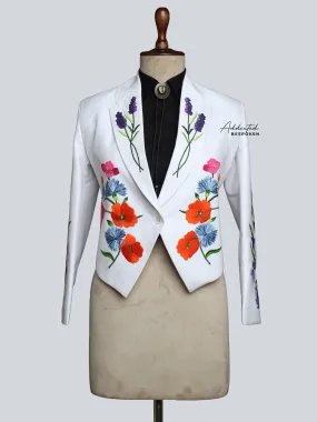 Elegant Floral Accent Blazer