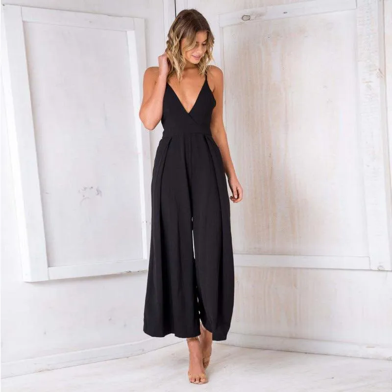 Elegant Jumpsuits Wide Leg Pants
