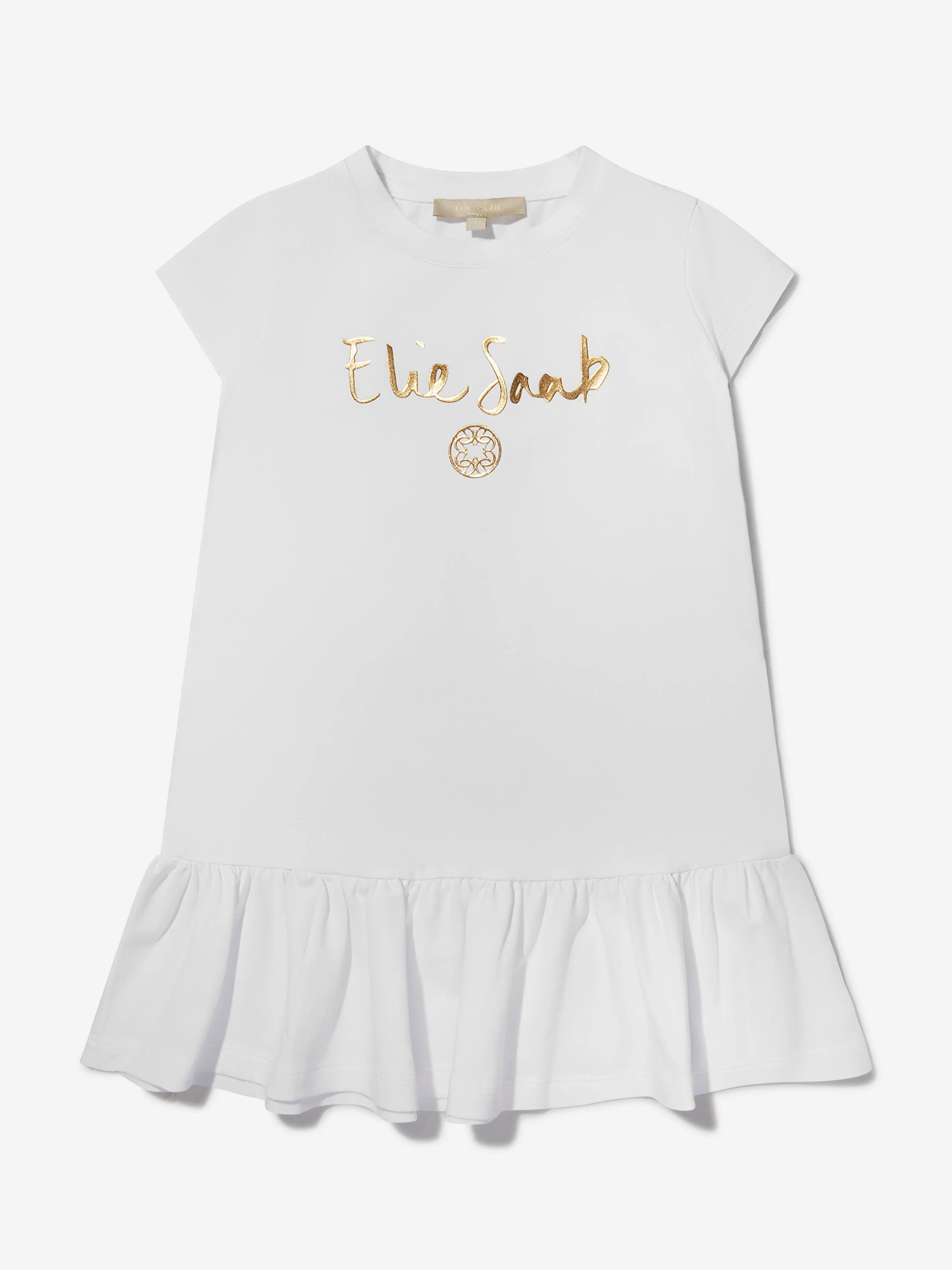 Elie Saab Girls Cotton Logo Dress