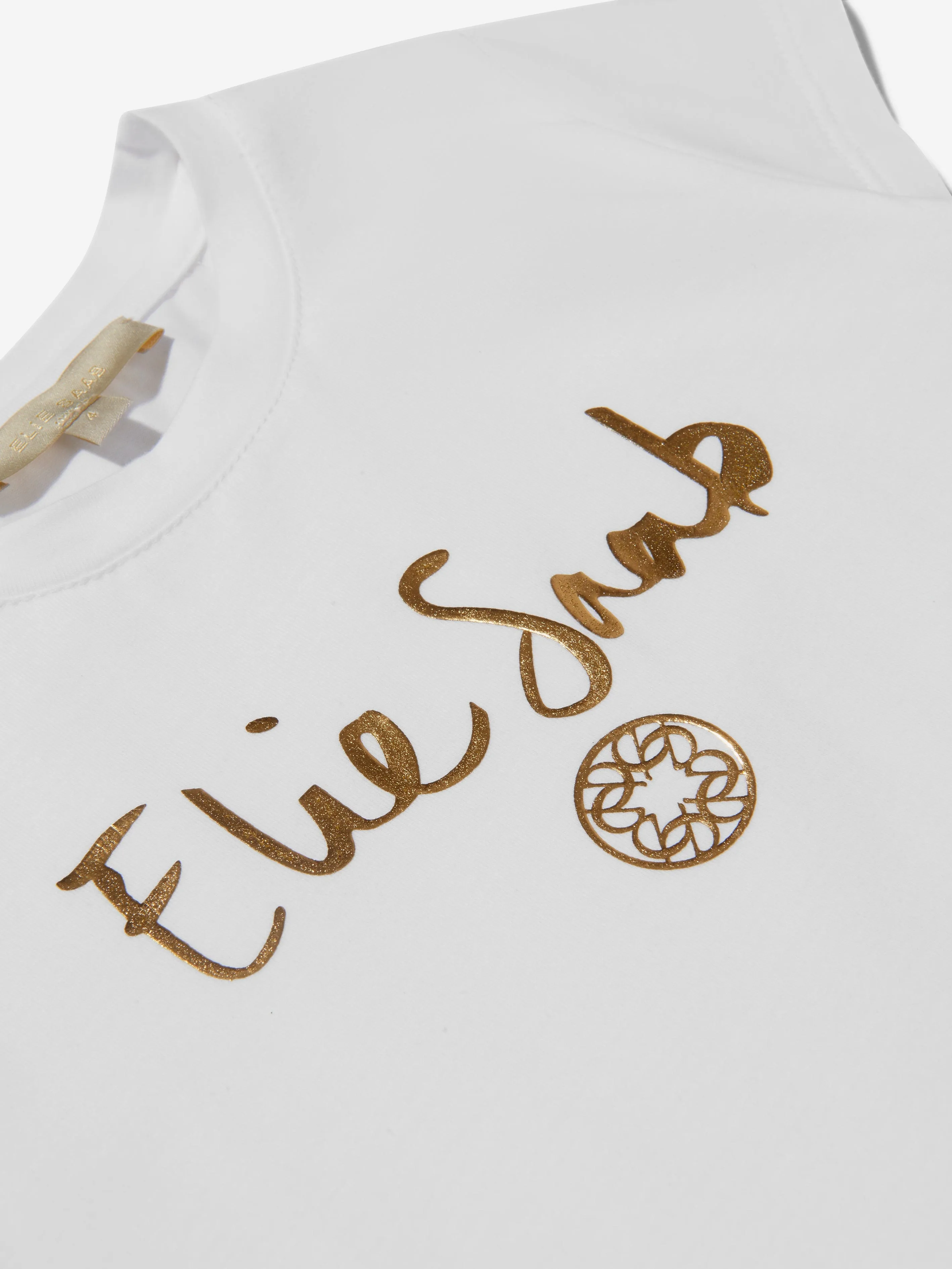 Elie Saab Girls Cotton Logo Dress