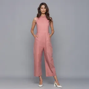 English Rose Warm Cotton Flannel Midi Jumpsuit