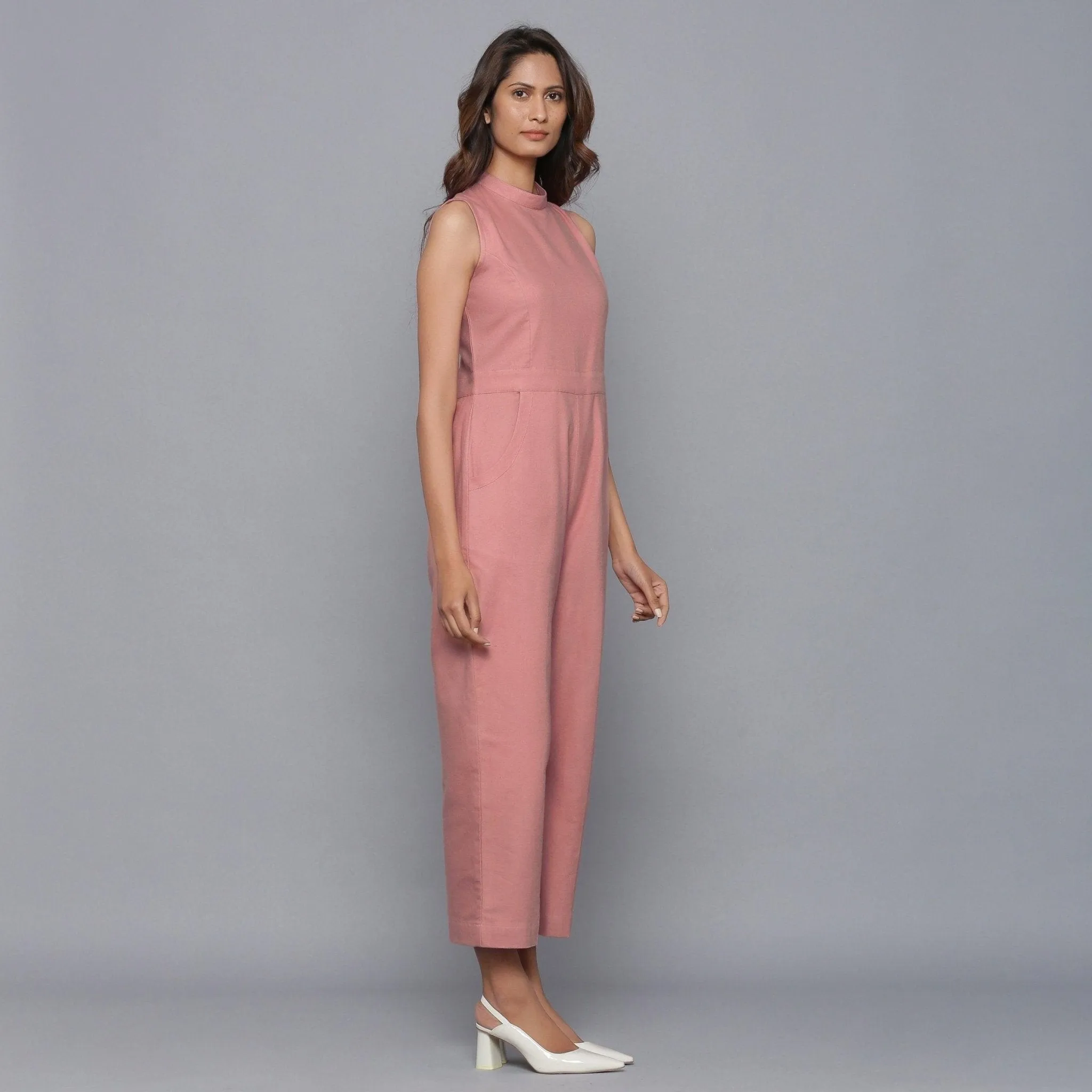 English Rose Warm Cotton Flannel Midi Jumpsuit