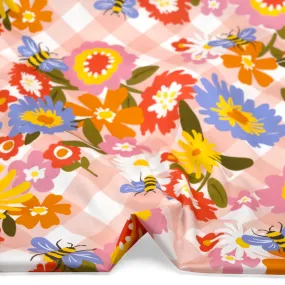 Funday Flow Organic Cotton Sateen - Blush/White/Multi